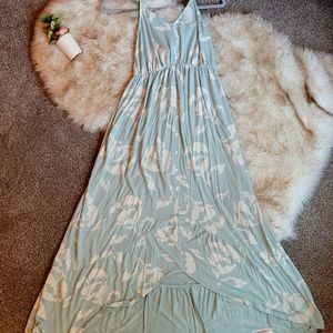 Isabel maternity strappy hi low dress